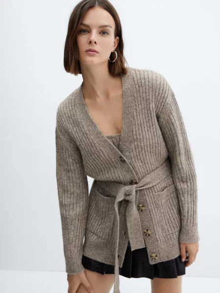 Кардиган MANGO Marions сірий
