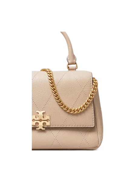 Torebka crossbody Tory Burch pikowana beżowa