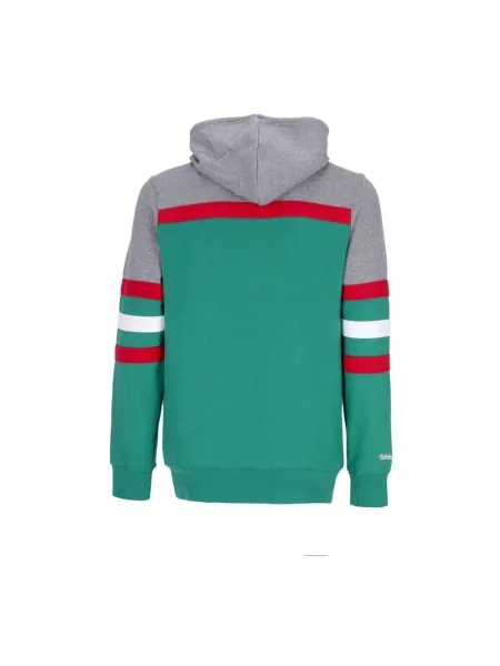 Bluza z kapturem Mitchell & Ness zielona