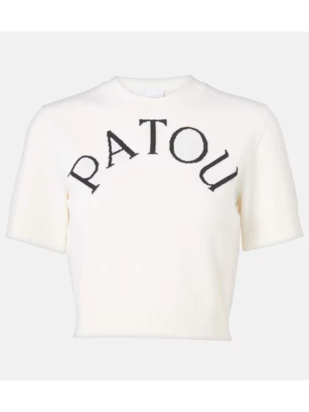 Cropp pulover Patou de lână alb
