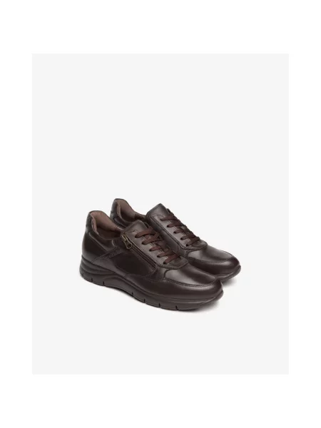 Sneakersy Nerogiardini skórzane brązowe