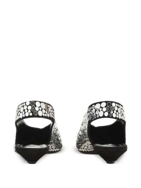 Sandale Sergio Rossi slingback argintiu