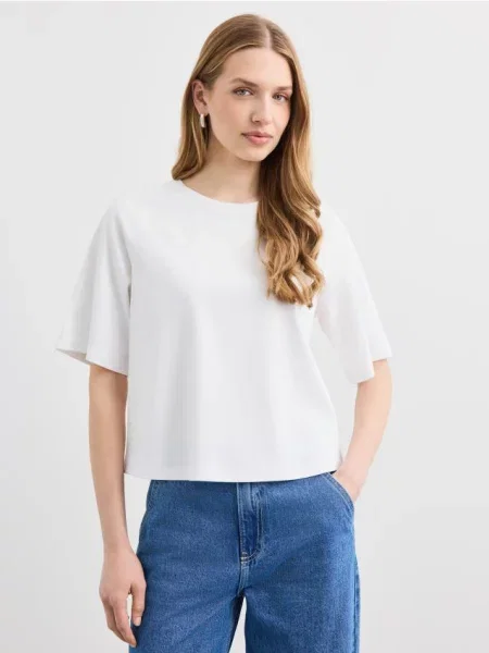 Mohito Marškinėliai oversize balta