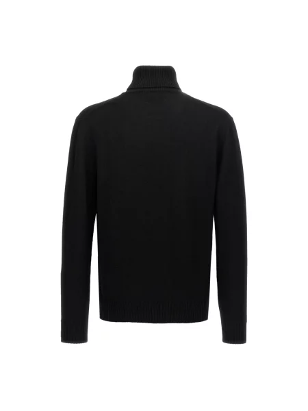 Sweter z golfem Ballantyne wełniany do golfa czarny