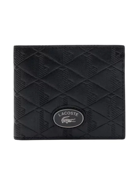 Lacoste portfel skórzany czarny