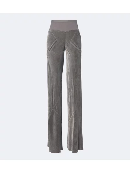 Pantaloni Rick Owens de catifea gri