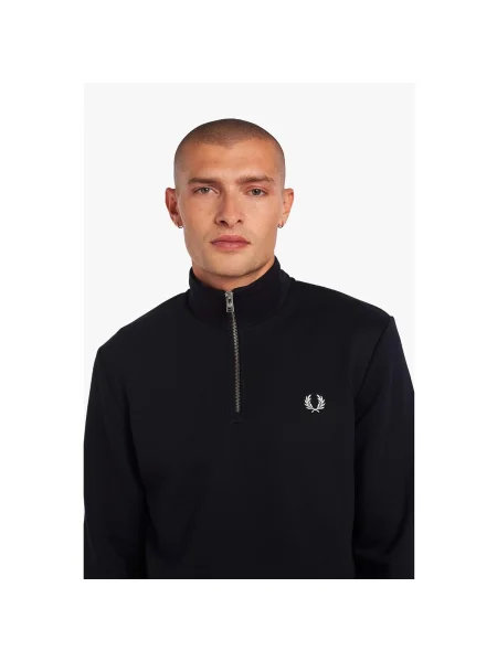 Hanorac Fred Perry de jumătate de fermoar albastru