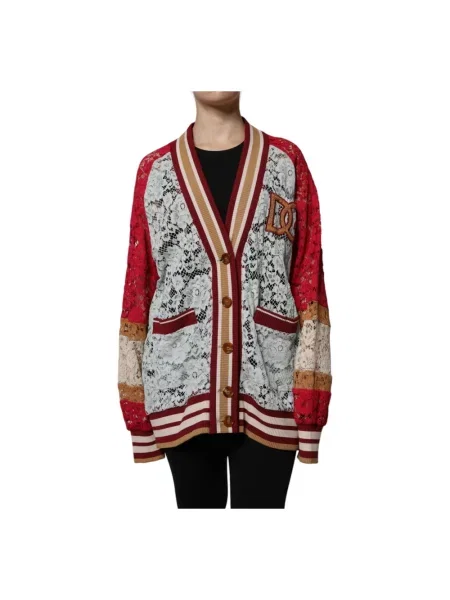 Wielobarwność kardigan Dolce And Gabbana koronkowy