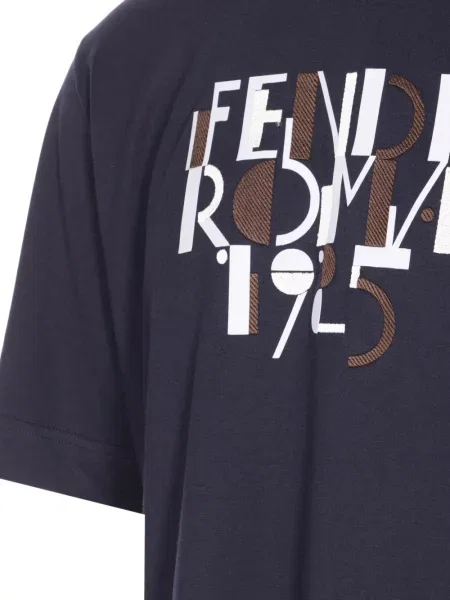Tricou Fendi cu imagine albastru