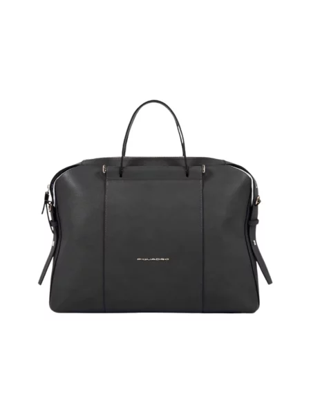 Torebka skórzana Piquadro skórzana czarna