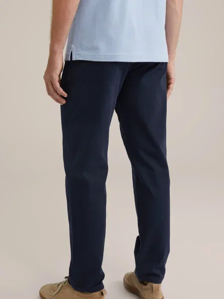 WE Fashion Chino hlače marine
