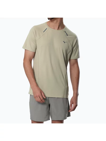 Мъжка тениска за бягане Mizuno Active DryAeroFlow Tee elm бежово