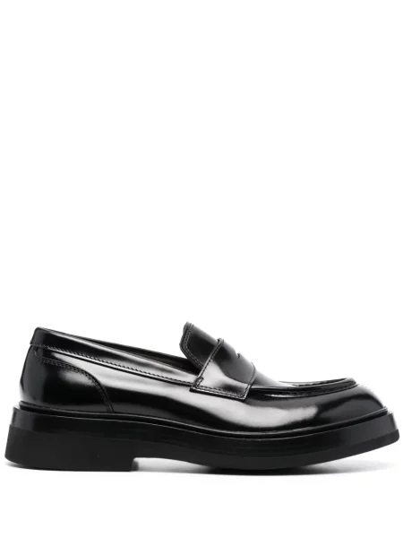Pantofi loafer Santoni din piele negru