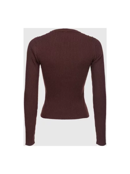 Sweter wełniany Pinko wełniany brązowy