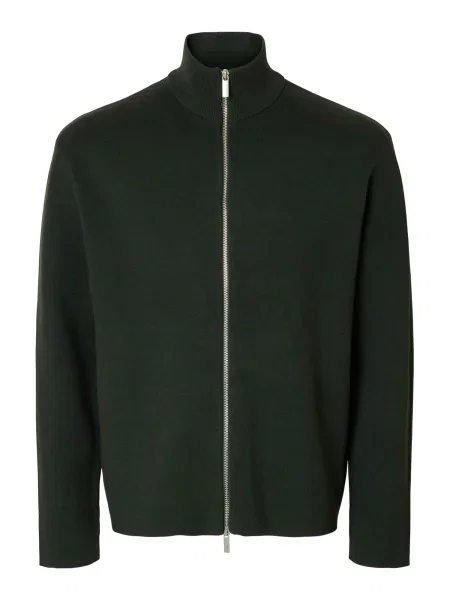 SELECTED Kardigan SLHTELLER tmavě zelená