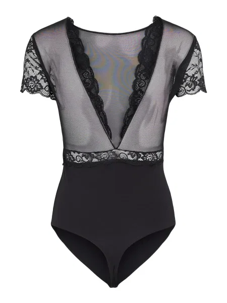 PIECES Tricou body negru