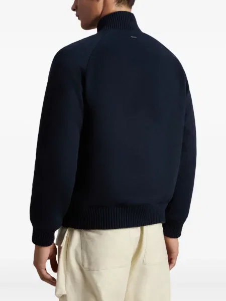 Geacă bomber Woolrich din țesătură twill albastru