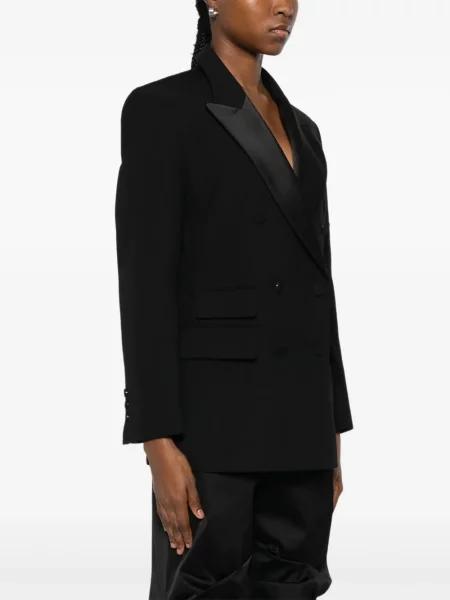 Sacou Sandro din satin negru