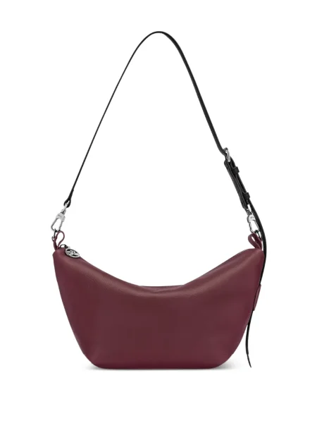 Kožna kožna torba Longchamp crvena