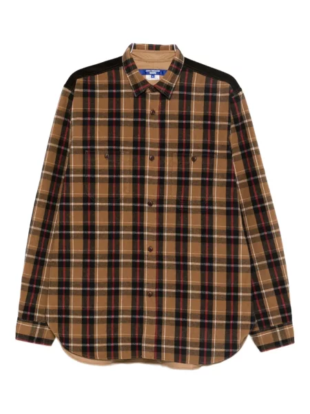 Карирана риза Junya Watanabe Man кафяво