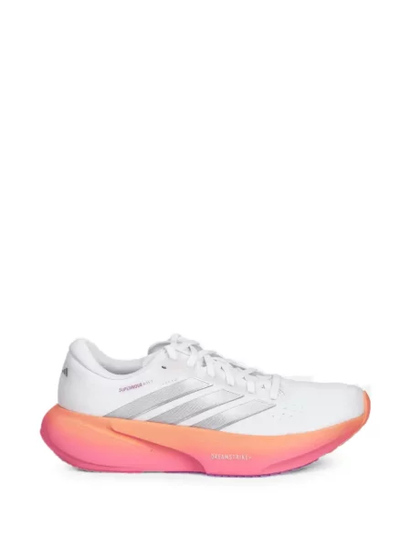 Pantaloni Adidas tricotate cu autograf alergare albastru