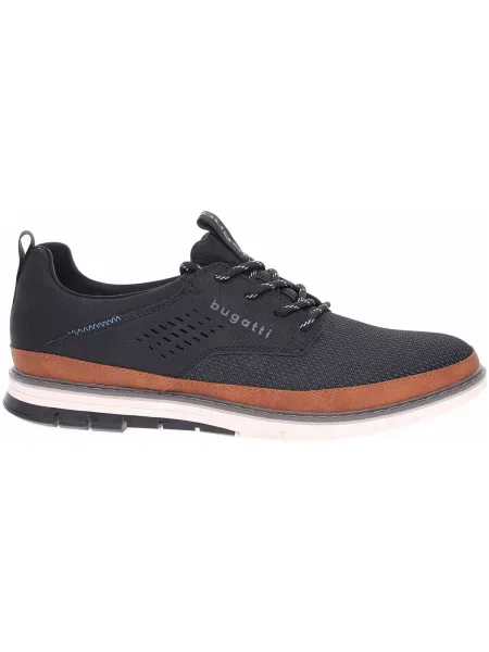 Boty Bugatti polobotky black bílé