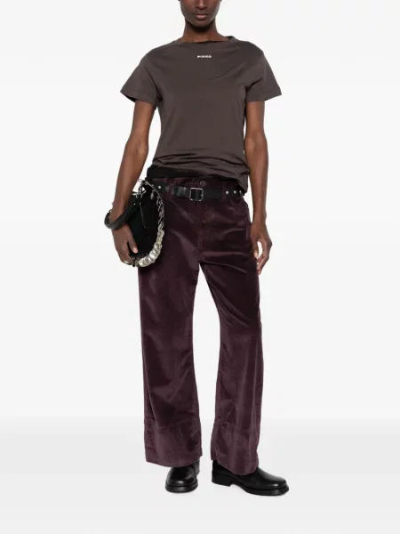 Pantaloni Pinko de catifea cord roșu