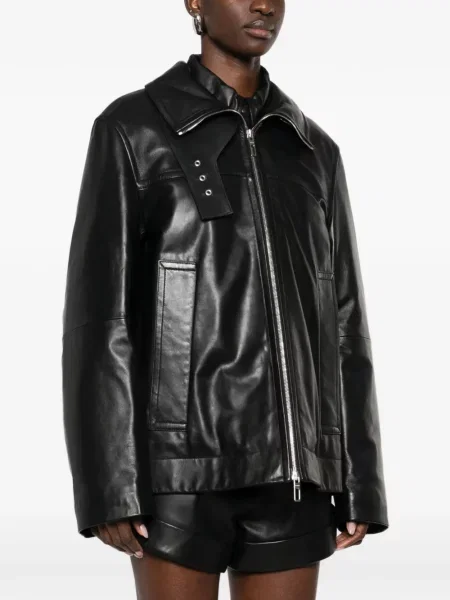Geanta de piele Sportmax negru