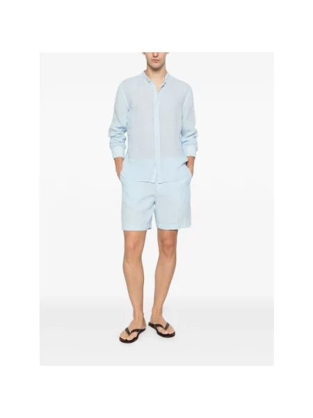 Koszula 120% Lino casual niebieska