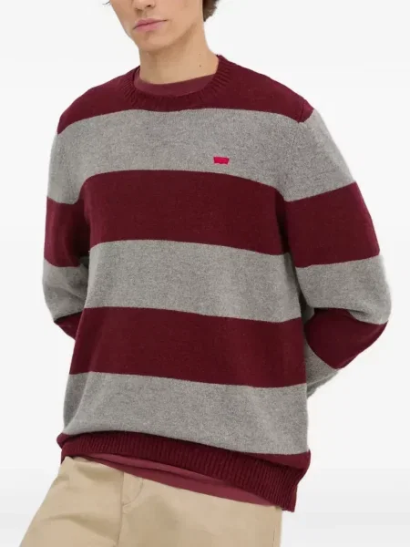Pulover Levi's® cu autograf cu cordon cu 5 buzunare alb