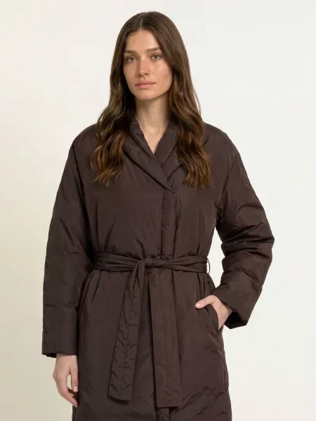 Inwear Péřový Kabát Zinnahiw tmavě hnědá