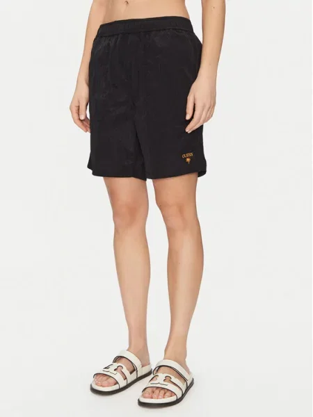 Kratke hlače iz tkanine Guess črna