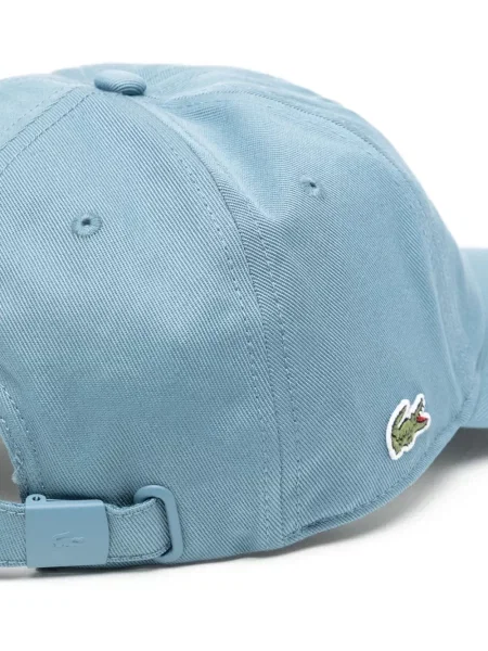 Șapcă Lacoste din țesătură twill albastru