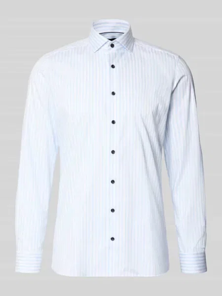 Body Koszula biznesowa o kroju slim fit z mieszanki bawełny Olymp Level 5 błękitna