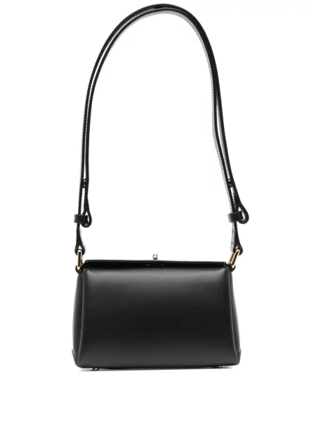 Кожена кожена чанта Plan C черно