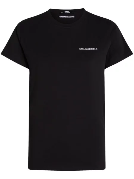 Tricou Karl Lagerfeld cu broderie negru
