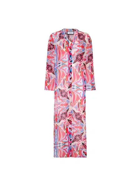 Wielobarwność sukienka koszulowa Philipp Plein szyfonowa