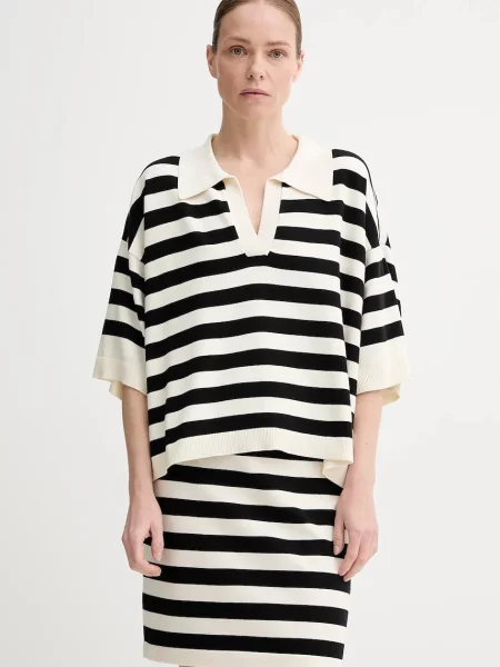 Gestuz tricou polo negru