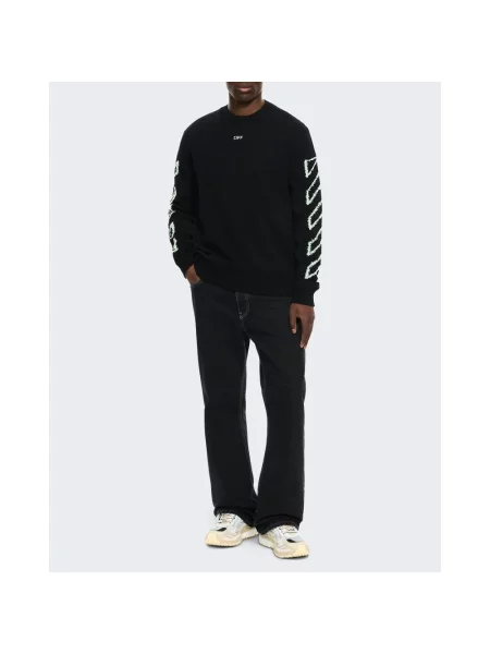 Dzianinowa bluza nierozpinana Off-white biała