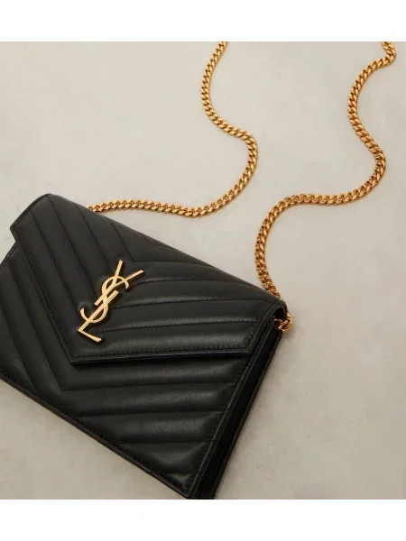 Colier Saint Laurent din piele negru