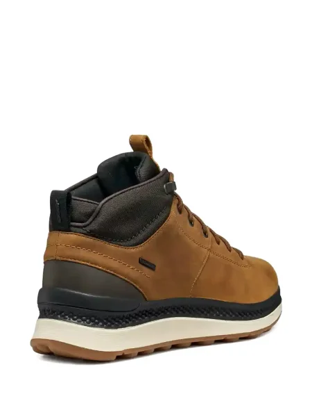 Botine Geox cu șireturi din dantelă maro