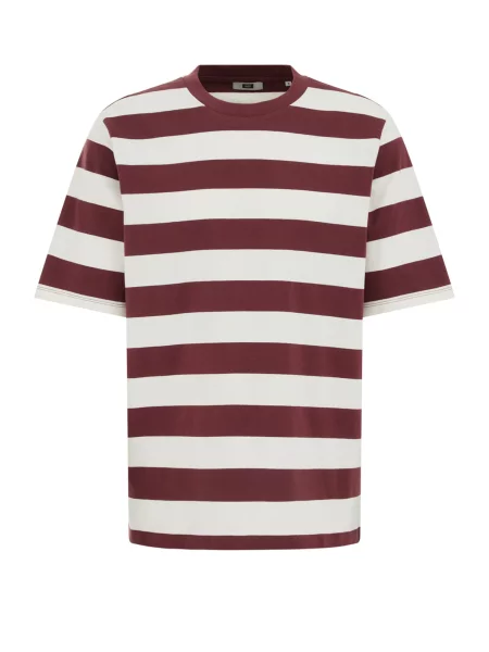 WE Fashion Tricou roșu carmin alb