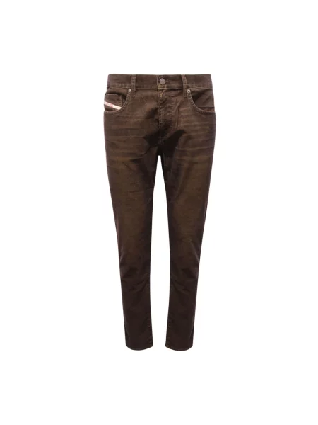 Aksamitne jeansy Diesel 2019 D-STRUKT brązowe