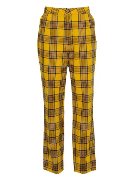 Spodnie Lpa w kratkę żółte