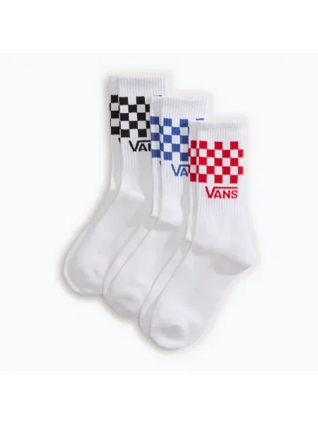 Zokni Vans Classic Check Crew 3 pairs white Classic Check Crew fehér