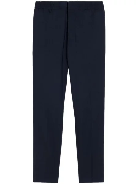 Pantaloni Ami Paris de lână albastru
