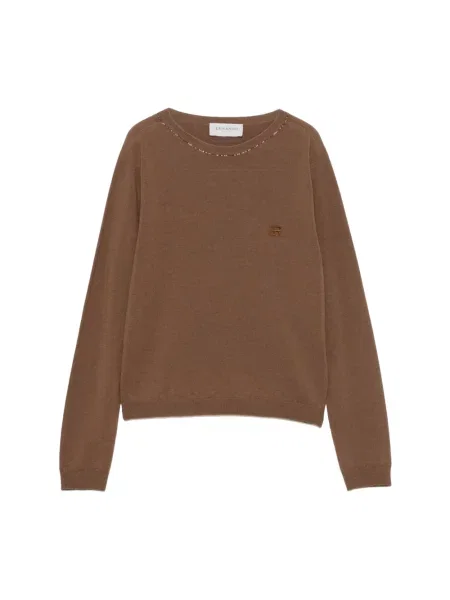 Sweter Ermanno Scervino wełniany brązowy