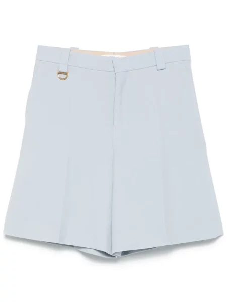 Pantaloni scurți Chloé de lână albastru