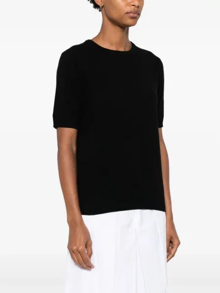 Tricou Soft Goat din cașmir negru