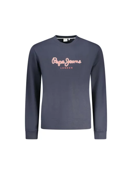 Bluza nierozpinana Pepe Jeans z długim rękawem z okrągłym dekoltem niebieska